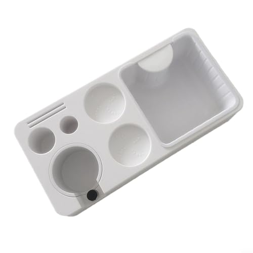 Espresso-Klopfbox, Espresso-Kaffee-Organizer-Box für 51/54/58 mm Espresso-Tamper-Pulverpresse, Kaffee-Aufbewahrungsbox für Café, Küche (weiß) von Lioaeust