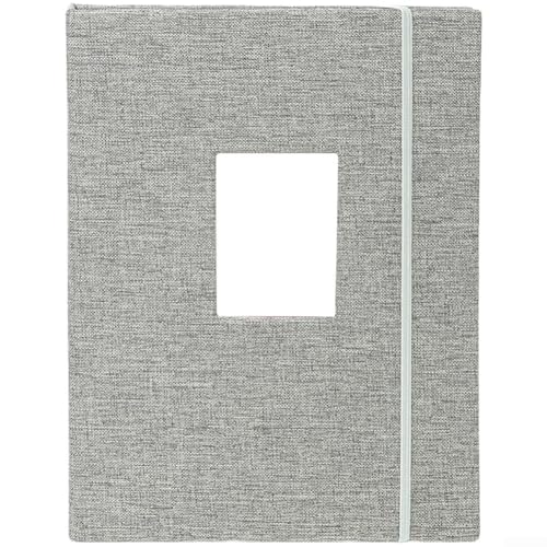 Fotoalbum für 208, mit Baumwollleinen-Einband und transparenten Taschen zum Organisieren und Präsentieren von Karten, Tickets und Fotos (grau) von Lioaeust