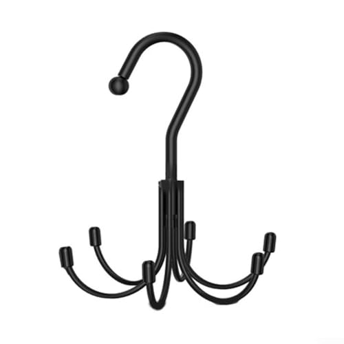 Gürtelbügel-Organizer, 360° drehbarer Metall-Gürtelaufhänger, Organizer, platzsparendes Regal für Schrankaufbewahrungswerkzeug (schwarz) von Lioaeust