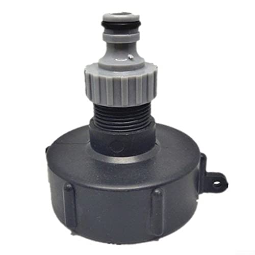 IBC Tankadapter 3/4 Zoll, Auslaufhahn Regenwasser für 1000L Containertanktrommel S60X6 (Kunststoffanschluss) von Lioaeust