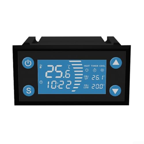 Intelligenter Temperaturregler, für W-1213 Digitaler Temperaturregler mit Zeitschaltuhr-Sensor-Sondenanzeige für Industrie von Lioaeust
