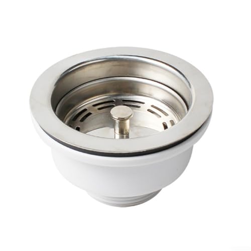 Lioaeust Ablaufstopfen für die Küchenspüle, 90 mm, Edelstahl, passend für Spülbecken, Mini-Korb-Sieb, Abfall-Set für Küche, Waschraum von Lioaeust