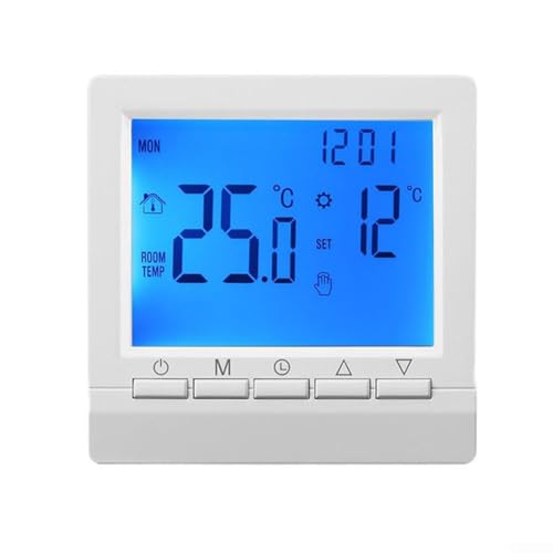 Lioaeust Digitaler Raumthermostat, Programmierbarer Digitaler Raumtemperaturregler LCD Wandmontierte Raumheizung, Batterie Lioaeust Digitaler Raumthermostat, Programmierbarer Digitaler Raumtemperaturregler LCD Wandmontierte Raumheizung, Batterie von Lioaeust