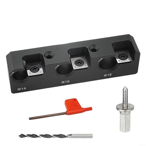 Lioaeust Dübel Maker Jig Kit, 8-18mm Elektrische Bohrmaschine Fräsen Dübel Runde Stange Hilfswerkzeug Holzbearbeitung Werkzeug Zubehör Ersatz (F) von Lioaeust