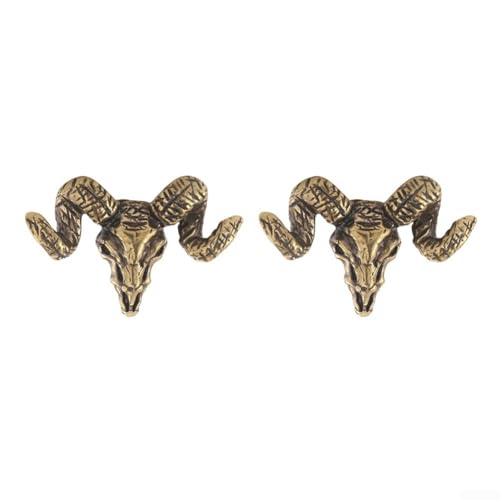 Lioaeust Elegantes Türgriff-Set 2 Messing-Schäfchenkopfhaken für stilvolle Wohnakzente (B) von Lioaeust