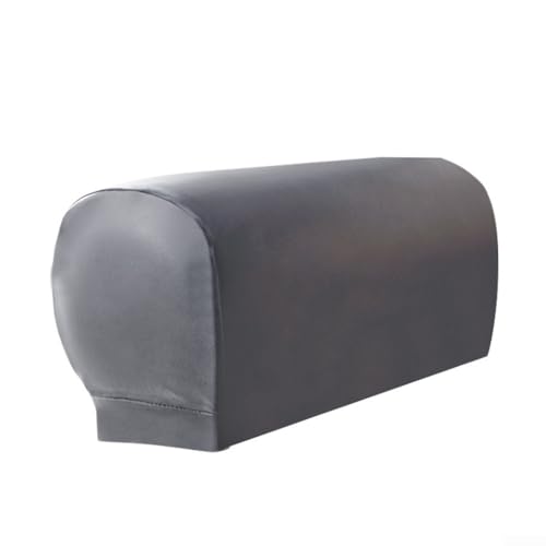 Lioaeust Sofa-Armlehnen-Lederbezüge, PU-Leder, Sofa-Armlehnenbezüge für Couch, Stuhl, Armschutz, Stretch, wasserdicht, für Wohnzimmer, Büro (grau) von Lioaeust