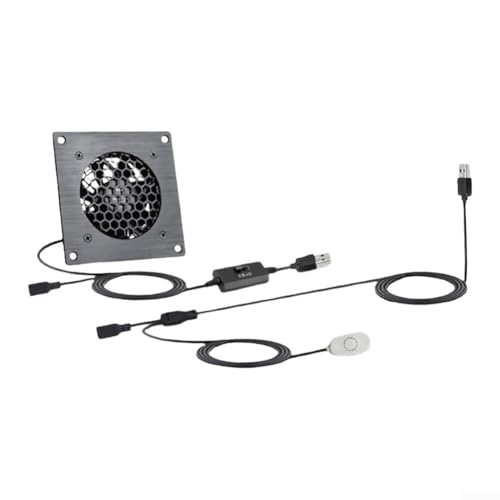 Lioaeust USB-Lüfter mit Temperaturregelung und mehreren Geschwindigkeitsstufen für verbesserte Luftzirkulation, FT030802505EC (30 ℃)) von Lioaeust