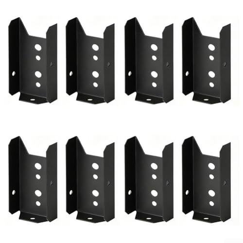 Metallklammern für Holzzaun für 2 x 4 Schienen, hergestellt aus 18 Gauge Stahl für Wetterbeständigkeit und Stärke im Außenbereich (8 Stück) von Lioaeust