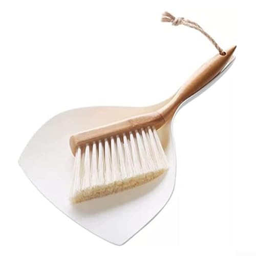 Mini-Besen- und Kehrschaufel-Set mit stabilem Griff und Gummilippe für schnelle und effektive Reinigung von kleinen Bereichen einschließlich Desktops und Außenbereichen von Lioaeust