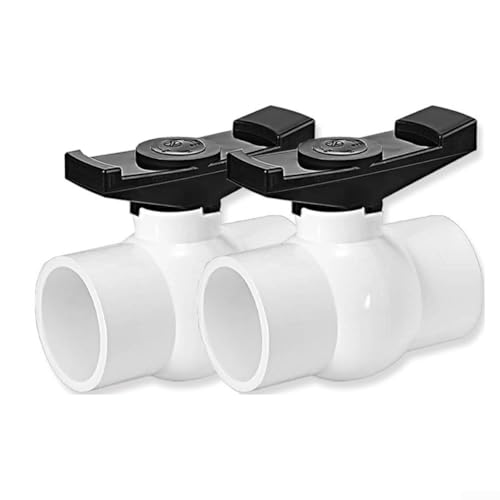 PVC-Kugelhahn, 3,8 cm, 150 PSI, für Schwimmbad-Abwassersysteme und landwirtschaftliche Bewässerungsprojekte, 2 Stück PVC-Kugelhahn, 3,8 cm, 150 PSI, für Schwimmbad-Abwassersysteme und landwirtschaftliche Bewässerungsprojekte, 2 Stück von Lioaeust