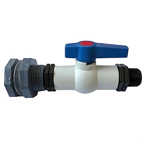 Lioaeust Regentonne Wasserhahn 3/4 Zoll PVC Ventil Schottanschluss Tank, Schwarz, Weiß Lioaeust Regentonne Wasserhahn 3/4 Zoll PVC Ventil Schottanschluss Tank, Schwarz, Weiß von Lioaeust