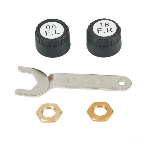 Reifendruckkontrollsensor, TPMS BT5.0 Reifendrucksensor mit Schraubenschlüssel, Mutter, externe Reifendrucksensoren, App-Steuerung von Lioaeust