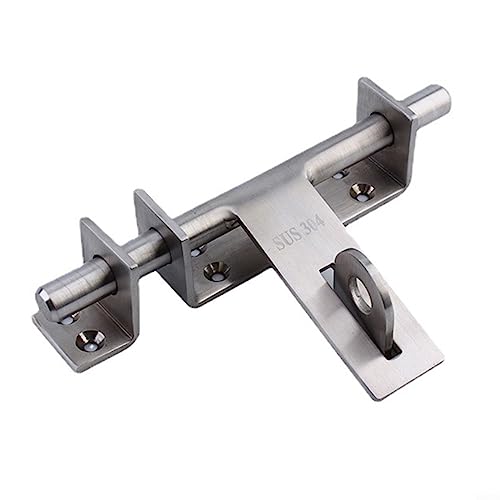 Schieberiegelriegel, 170 mm verdickter Edelstahlbolzen mit Vorhängeschloss Loch Bolzen Schloss Türriegel Türoberfläche Montiert Bolzenschloss Schieberiegelriegel, 170 mm verdickter Edelstahlbolzen mit Vorhängeschloss Loch Bolzen Schloss Türriegel Türoberfläche Montiert Bolzenschloss von Lioaeust