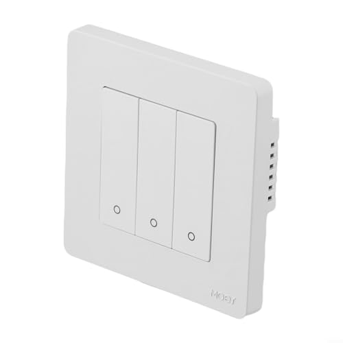 Smart Light Switch, 1/2/3 Gang Schalter für Moes For Tuya For ZigBee Lichtschalter Wandschalter für Star Ring Serie für Zuhause, Büro (3 Gang Weiß) von Lioaeust