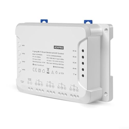 Smart Switch, WiFi Smart Switch 4-Wege-Schalter-Modul, automatischer Ersatz für mehrere Geräte für Heimautomatisierung (für 4CH PRO R3) von Lioaeust