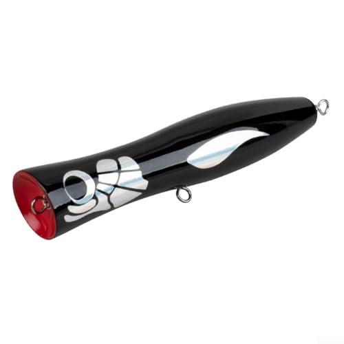 Solides Holz Big Game Sea Fishing Trolling Popper mit Fischhautsimulation und stabiler Schwimmhaltung entworfen für Langstrecken-Troling-Würfe (C6) von Lioaeust