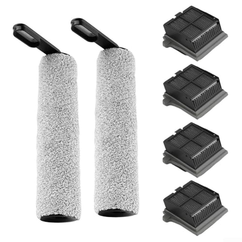 Staubsauger-Ersatz-Filterrollenbürste für Tineco für iFloor 5 Breeze, 4 Filter und 2 Bürsten, kompatibel mit Saugroboter für effiziente Schmutz- und Staubentfernung von Lioaeust