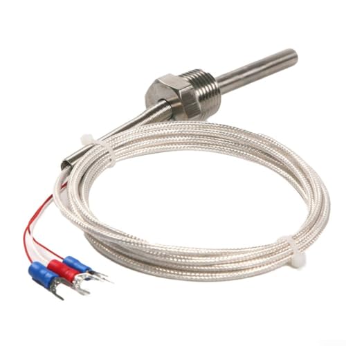 Temperatursensor, RTD Pt100 Temperatursensor Edelstahlsonde 3 Drähte Kabel -50 ~ 200 ℃ Ersatzzubehör von Lioaeust