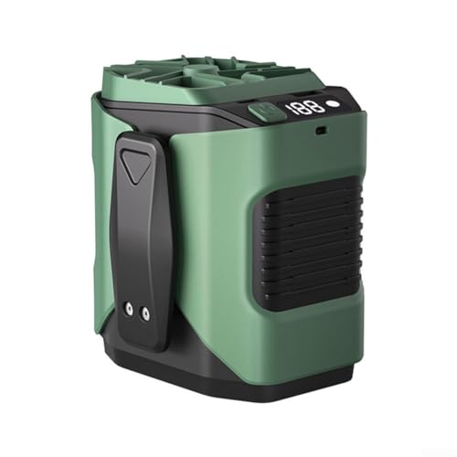 Tragbarer Taillenventilator mit einstellbaren Geschwindigkeiten und Powerbank, perfekt zum Joggen und Wandern (grün) von Lioaeust