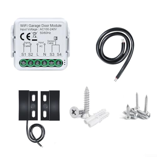 für Tuya Garagentor-WLAN-Modul, Smart WiFi-Garagentor-Controller, WiFi-Garagentorschalter mit zeitgesteuertem Öffnen/ von Lioaeust