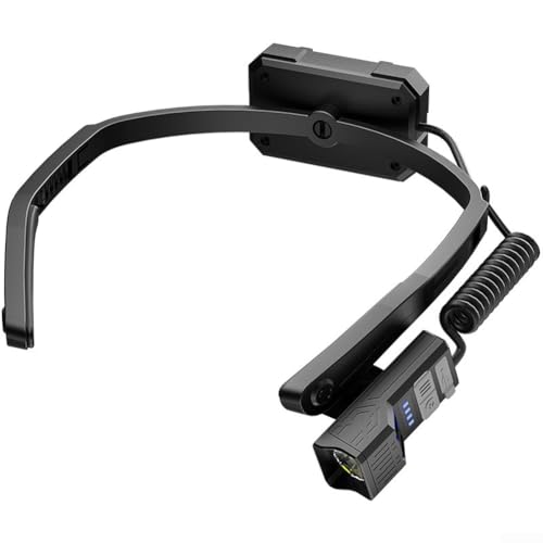 USB wiederaufladbare Ohr-montierte Stirnlampe mit zwei Schaltern und Handwellensensensor, bietet bequeme Passform und lange Laufzeit von Lioaeust