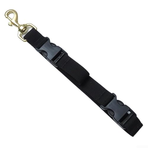 Umhängeband für Tauchen, mit Messingverschluss und Nylon-Gurtband mit ABS-Kunststoff-Schnellverschluss-Schnalle für den Einsatz beim Tauchen und Outdoor-Aktivitäten (schwarz) von Lioaeust