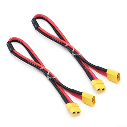 Verlängerungskabel für XT60-Stecker, Stecker auf Buchse, Adapter mit 30 cm 14 AWG Draht, geeignet für RC-Batterien, Ladegeräte, Motoren und Geschwindigkeitsregler, 2 Stück von Lioaeust