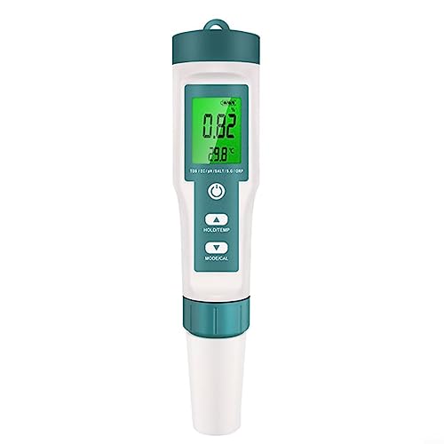 Wasserqualitätsteststift, 7-in-1 PH/ORP/EC/TEMP/SALT/S.G Multifunktionsteststift LCD-Hintergrundbeleuchtung Display Wassertester für Zuhause, Landwirtschaft von Lioaeust