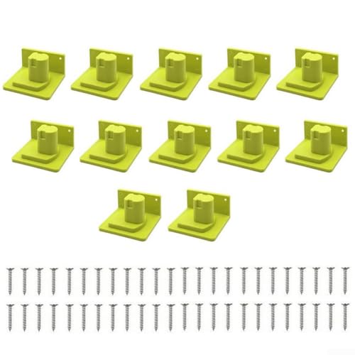 Werkzeughalter Wandhalterung für 18 V Elektrowerkzeuge mit Schrauben, ABS-Kunststoff-Aufhänger für Garage und Werkstatt, Multipack-Sets erhältlich (12 Stück) von Lioaeust