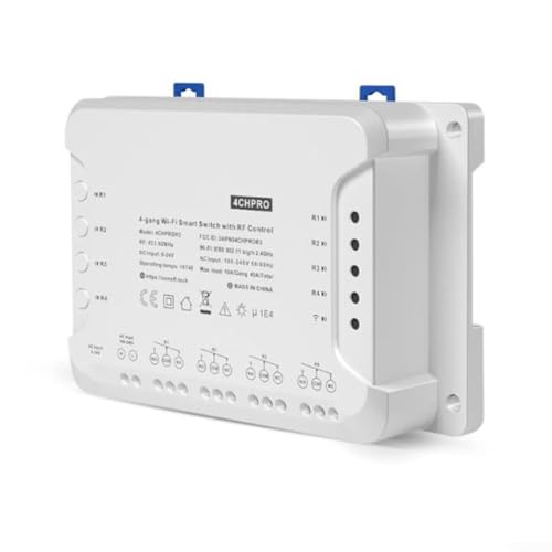 Wifi Smart Switch Modul, Wi-Fi Smart Switch 4-Wege-Schaltermodul 4CH PRO R3/4CH R3 APP Steuerung für Zuhause, Büro 74,8 x 54 x 28 mm (für Sonoff 4CH Pro R3) von Lioaeust