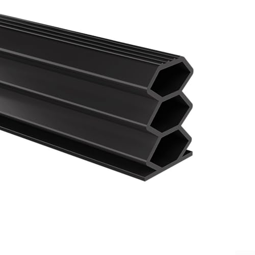 Zugluftstopper mit benutzerfreundlichem Design blockiert effizient kalte Luft vom Eindringen in Ihr Zuhause (schwarz, 15 mm) von Lioaeust