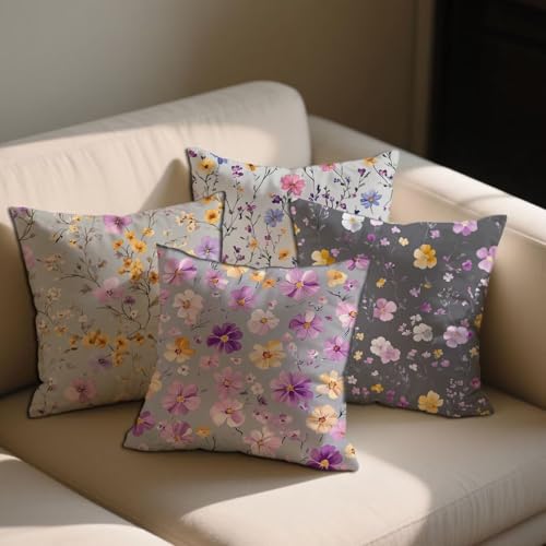 Lila Outdoor Kissen Wetterfest Samt Kissenhüllen 80x80 cm 4 Stück Sofakissen Blumen Balkon Deko Kopfkissenbezug für Frühling Sommer Garten Terrasse Stuhl Aesthetic Dekor, Geschenke für Frauen b-1432 Lila Outdoor Kissen Wetterfest Samt Kissenhüllen 80x80 cm 4 Stück Sofakissen Blumen Balkon Deko Kopfkissenbezug für Frühling Sommer Garten Terrasse Stuhl Aesthetic Dekor, Geschenke für Frauen b-1432 von Lioauanh
