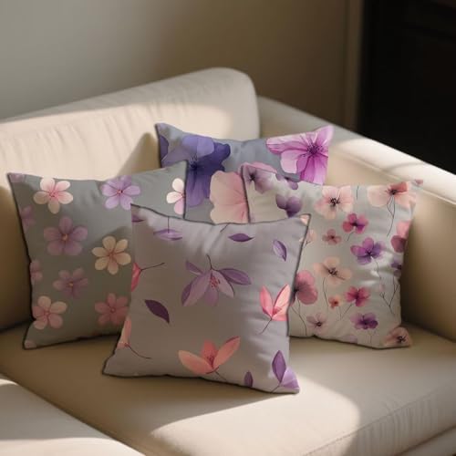 Outdoor Kissen Lila Kissenbezugen 35x35 Balkon Deko Wasserfest Samt Kissenbezüge 4er Set Sofakissen Blumen Outdoorkissen Beidseitig Bedruckt Muster für Garten Patio Bauernhaus Dekor, Geschenke b-1434 Outdoor Kissen Lila Kissenbezugen 35x35 Balkon Deko Wasserfest Samt Kissenbezüge 4er Set Sofakissen Blumen Outdoorkissen Beidseitig Bedruckt Muster für Garten Patio Bauernhaus Dekor, Geschenke b-1434 von Lioauanh