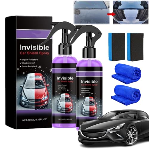 Car High Protective Coating Spray, 3 In 1 High Protection Quick Car Coating Spray, Car Ceramic Coating Spray, Car Shield Spray Car Wax Polish Spray, Quick to Shine and Long-lasting Protection (2pcs) von Liocwocne