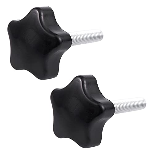 Lioggyet 2 Schrauben M8 x 40 mm Flügelschraube Befestigungsknopf schwarz von Lioggyet