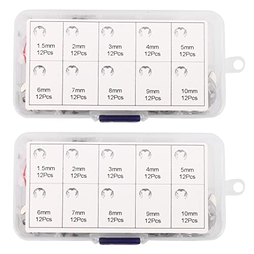 Lioggyet 240 Stück Set mit Clips aus Edelstahl 304, Sicherungsring für Achsspanner M1.5-M10 von Lioggyet