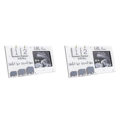 Lioggyet 2X Baby First Scan-Bilderrahmen, Geschenke Zur Schwangerschaftsankündigung, Baby-Sonogramm-Bilderrahmen, Countdown-Wochen, Bild „Schwanger Lioggyet 2X Baby First Scan-Bilderrahmen, Geschenke Zur Schwangerschaftsankündigung, Baby-Sonogramm-Bilderrahmen, Countdown-Wochen, Bild „Schwanger von Lioggyet