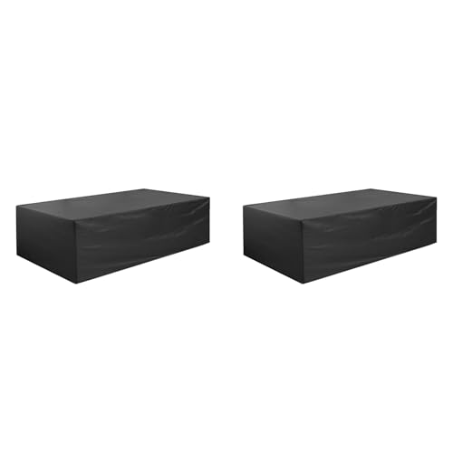 Lioggyet 2X Terrassenmöbel-Set-Abdeckung, Wasserdicht, Robuste Möbelabdeckung für Outdoor-Sofagarnitur, Korbgeflecht-Rattan-Tisch XXL von Lioggyet
