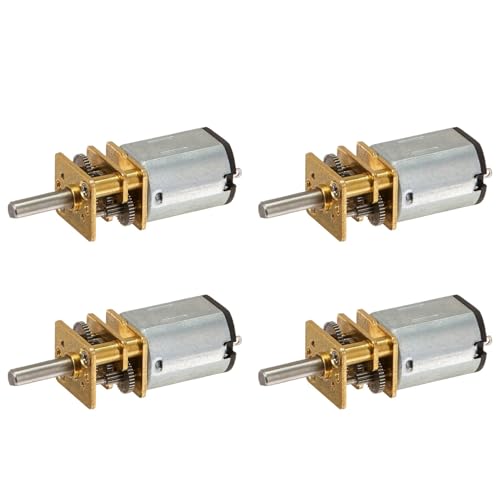 Lioggyet 4X JA12-N20 Model DC 12V 100RPM Drehmomentgetriebegehäuse Mini Silber + von Lioggyet