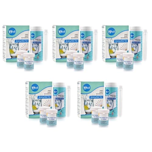 Lioggyet 5 x komplettes 17-in-1-Wassertest-Set für Zuhause, 500 Streifen + 10 Wassertest-Sets für Trinkwasser, einfache Prüfung, pH-Wert, Blei Lioggyet 5 x komplettes 17-in-1-Wassertest-Set für Zuhause, 500 Streifen + 10 Wassertest-Sets für Trinkwasser, einfache Prüfung, pH-Wert, Blei von Lioggyet