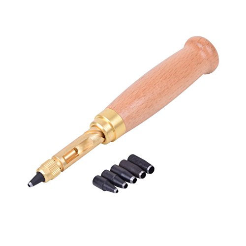 Lioggyet 6 Spitzengrößen: 1,5 mm, 2 mm, 2,5 mm, 3 mm, 3,5 mm, 4 mm, Lochstanzer für Schraube/Automatikwerkzeug, manuelles Buchbohrer-Set von Lioggyet