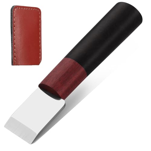 Lioggyet Lederschneidemesser, Lederbearbeitungswerkzeug, Schälmesser mit Holzgriff, Bastelbedarf, Flach Lioggyet Lederschneidemesser, Lederbearbeitungswerkzeug, Schälmesser mit Holzgriff, Bastelbedarf, Flach von Lioggyet