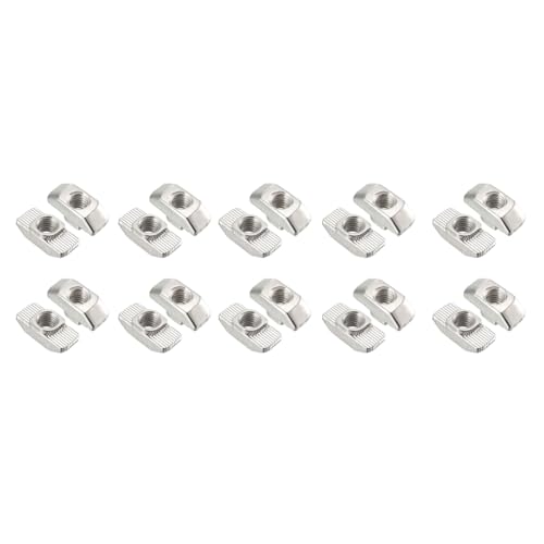 Lioggyet Set mit 20 T-Muttern, Sortiment von T-Muttern mit Hammerkopf M8 für T-Nut von Lioggyet