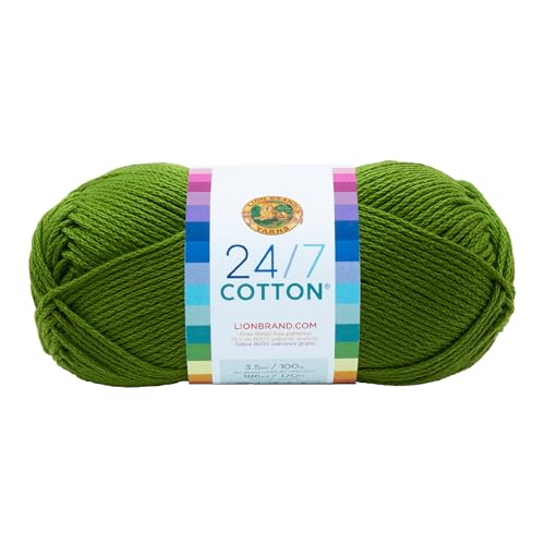 Lion Brand Yarn Company, 100 Percent Cotton, Grass,15.24x6.35x6.35 cm von Lion Brand Yarn Company
