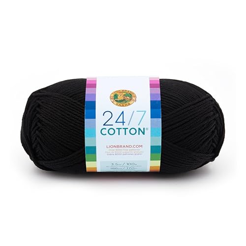 Lion Marke Garn Company Baumwolle Garn, 100% Baumwolle, Schwarz von Lion Brand Yarn Company