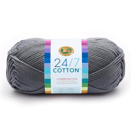 Lion Brand Yarn Company Cotton Yarn, 100 Percent Cotton, Silver von Lion Brand Yarn Company