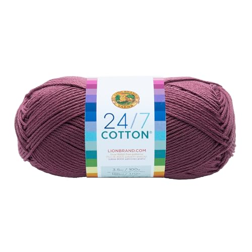Lion Brand Yarn Company Cotton Yarn, 100 Percent Cotton, Lilac,15.24x6.35x6.35 cm von Lion Brand Yarn Company