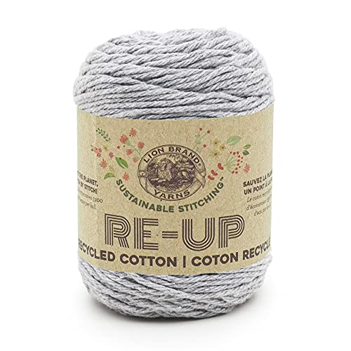 (1 Knäuel) Lion Brand Garn Re-Up Baumwollgarn, grau von Lion Brand Yarn