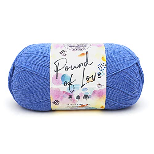 Lion 550–099B Strickgarn „Pound of Love“, Antikweiß Denim von Lion Brand Yarn