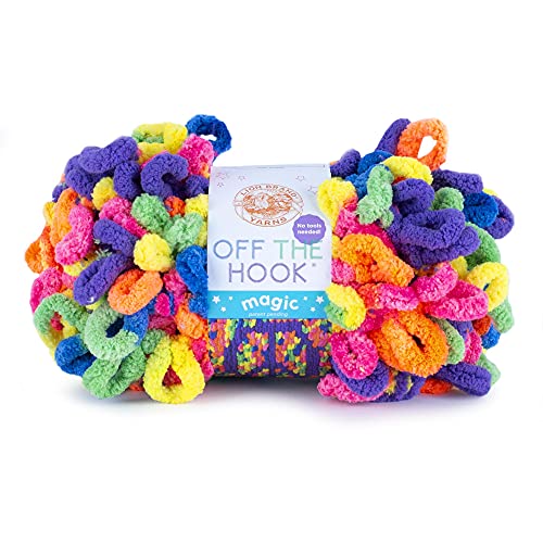 Lion Brand Yarn 517-503 Off the Hook Magic Garn, Polyester, Friedenszeichen, 1 Pack, 95 Gramm von Lion Brand Yarn